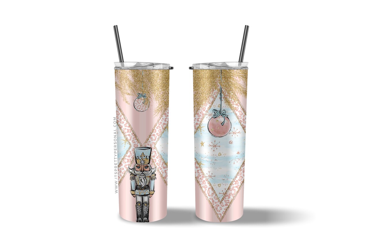 #551 CLEAR Nutcracker Pastel Christmas- 9.4" x 8" Pattern Vinyl Wrap